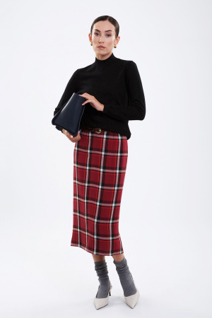 Джемпер жен KW060395 каш+шелк Гоби (3XL-54, 7018 черн)