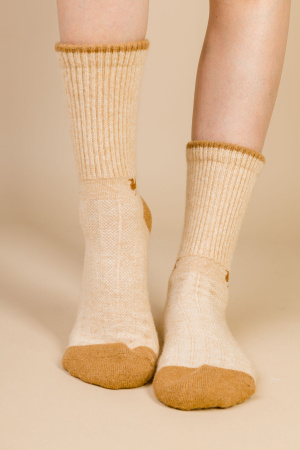 Носки 70% шерсть ТОД (40-42, беж*рыж с рис вербл)