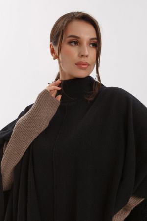 Пончо жен KW170597 гоби (XS-S, 1481 черн)