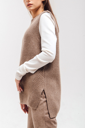 Жилет жен 06055 каш Мунх (L-48, 57 коричневый)