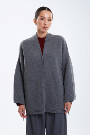 Кардиган жен каш 08384 Munkh (XL-50, 74 серый)