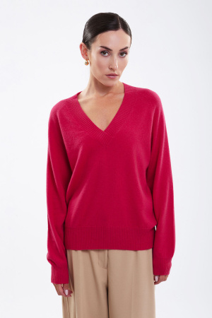 Пуловер жен 02096 каш Мунх (M-46, 1717 малиново-красный)