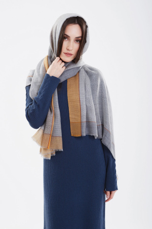 Палантин WA200313 Гоби (200*90, 146/927/462/364 сер/пес-рыж)