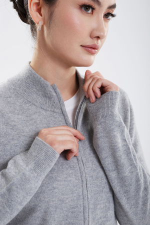 Кардиган жен KW020992 Гоби (2XL, 1299 светло-сер*мел)