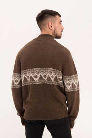 Кардиган 7М04002 на молнии с рис ТОД (2XL-52, шокол*беж)