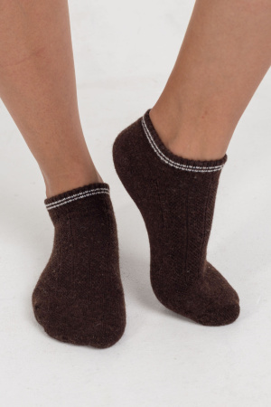 Носки укороченные 70% шерсть ТОД (34-36, шоколадный)