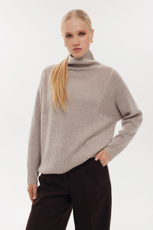 Свитер жен 03-23-301-OC Гоеол (F, 755/G8/MX D2-1Gold бел*кор*зол люр)