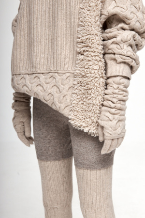 Митенки 31153 каш (обр Абз) мунх (F, 1000 бежево-кор)