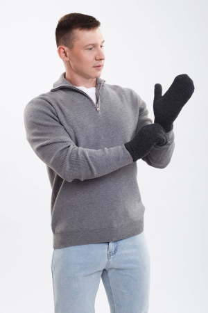Варежки взрослые 70% шерсть ТОД (1, графитовый)