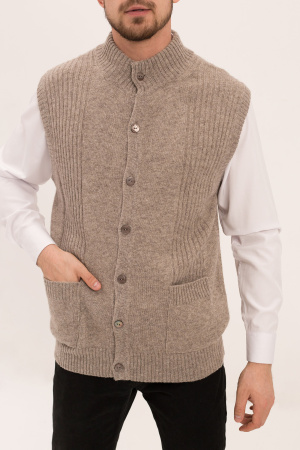 Жилет муж 7М06001 на пуговицах ТОД (M-46, коричневый )