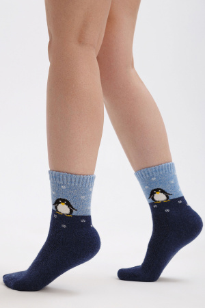 Носки 70% шерсть ТОД (34-36, рис/пингвин)