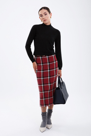 Джемпер жен KW060395 каш+шелк Гоби (M-46, 7018 черн)