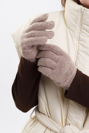 Перчатки взрослые 70% шерсть ТОД (2 , коричневый )