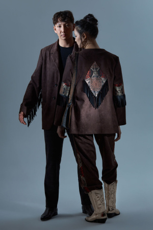 Пиджак муж замша CASHMERE HOUSE (46-48, шоколадный)