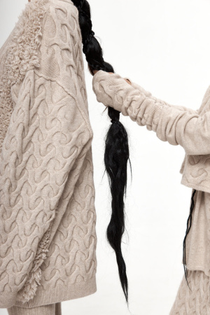 Митенки 31153 каш (обр Абз) мунх (F, 1000 бежево-кор)