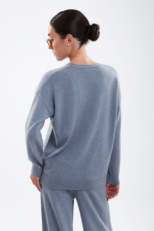 Кардиган жен 08397 каш Munkh (M-46, 1402 голубо-синий)