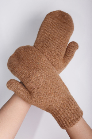 Варежки взрослые 70% шерсть Бат Сежу (1, рыжий)