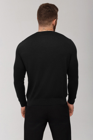 Джемпер муж KМ043844/KM045906 каш+шелк гоби (M-46, 1481 черн)