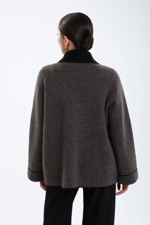 Кардиган жен 32152 як Munkh (M-46, 81/06 черн*светло-серый)