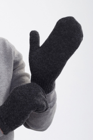 Варежки взрослые 70% шерсть ТОД (1, графитовый)