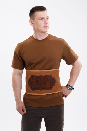 Пояс валяный на липучках ТОД (44, рыжий)