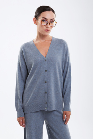 Кардиган жен 08397 каш мунх (M-46, 1402 голубо-синий)