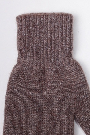 Варежки взрослые 70% шерсть Бат Сежу (1, коричневый )