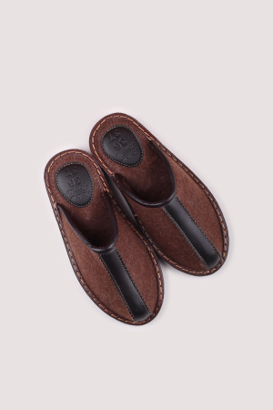 Тапочки войлочные без пятки Bogts (36-37, коричневый )