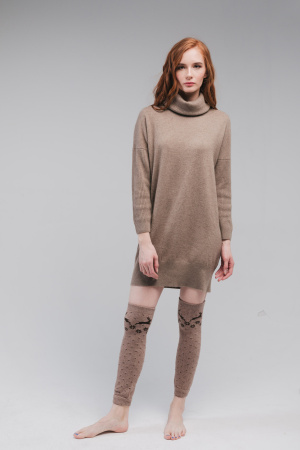 Гетры 70% шерсть ТОД (F, коричневый*рис)