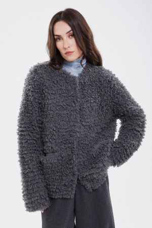 Кардиган жен 40083 "барашек" мунх (L-48, 1267 мокр асфальт)
