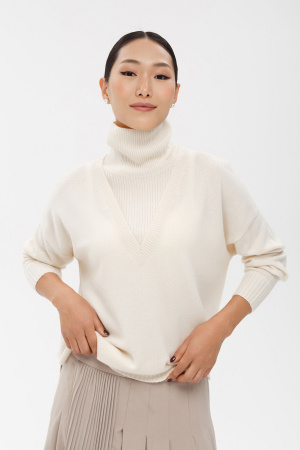 Свитер жен 12156 мунх (M-46, 997 кремовый)