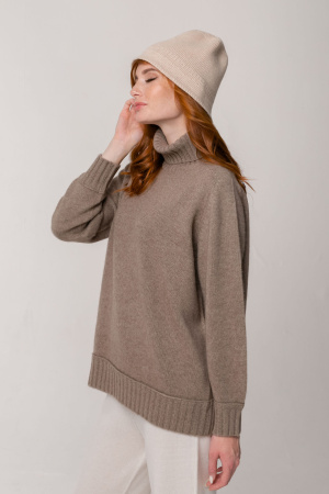 Свитер жен 12078 каш Munkh (2XL-52, 57 коричневый)