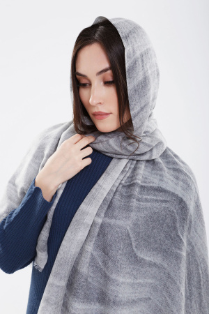 Шаль WA990001 (2АТ9912001А02500 ( (4112ch13)) Гоби (200*65, 755/А055 бел*сер)