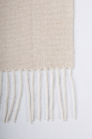 Шарф кашем WF66001 БлюСкай (180*30(+-2), 01/300 бел*беж)