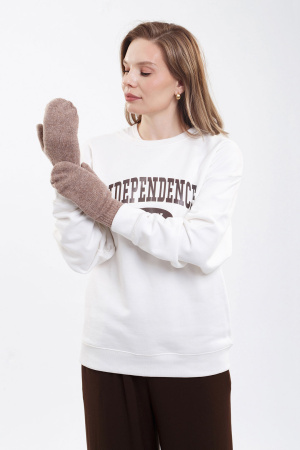 Варежки взрослые 70% шерсть ТОД (2, коричневый )