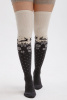 Чулки 70% шерсть с рисунком ТОД (F, графитовый/рис)