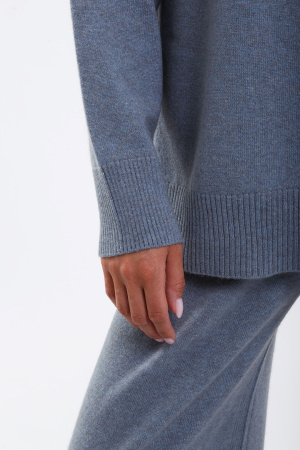 Свитер жен 12180 каш Мунх (M-46, 1402 голубо-синий)