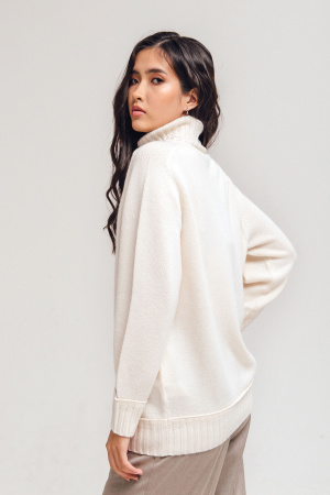 Свитер жен 12078 каш Munkh (2XL-52, 01 белый)