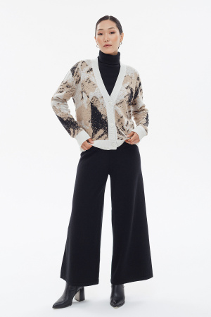 Кардиган жен KW025021 шелк+каш гоби (L-48, 7015/7212/7018 бел/беж/черн)