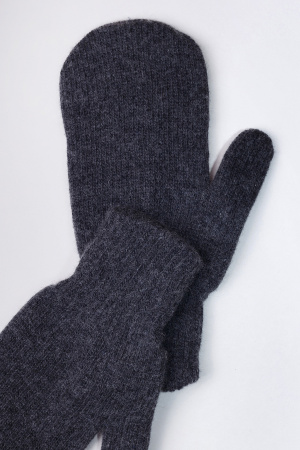 Варежки взрослые 70% шерсть Бат Сежу (1, графитовый)