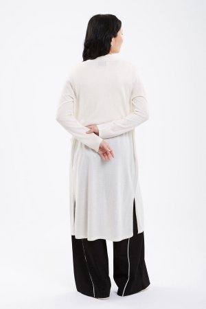 Кардиган длин жен шелк+каш 102-0221-172 Хан Богд (F, 1509 белый)
