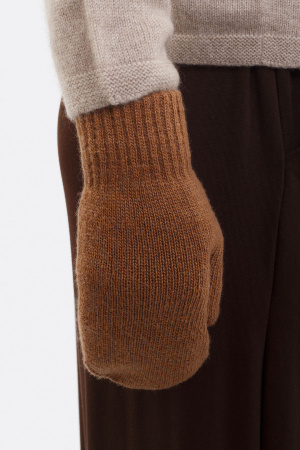 Варежки взрослые 70% шерсть ТОД (1, рыжий)