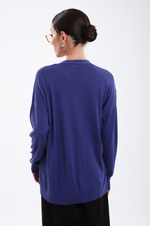 Кардиган жен 08257 шелк+каш Мунх  (XL-50, 423 фиол)