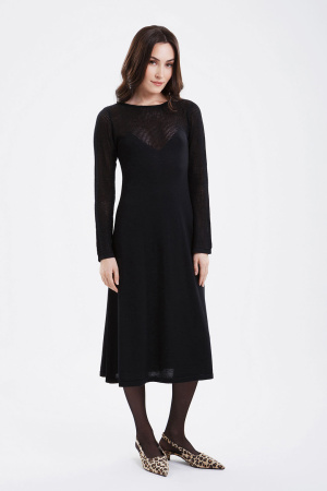 Платье 10-25-301-SL (каш+шелк) Гоеол (L-48, 4061 черн)