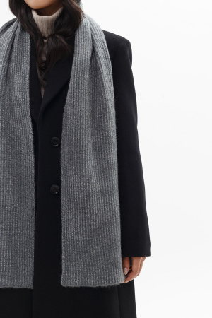 Шарф KW211785 гоби (F, 74/серебр.люрекс)