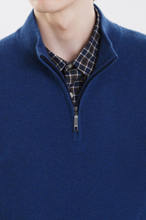 Сорочка муж 11008 на молнии каш Мунх (M-46, 482 синий)