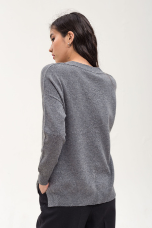 Пуловер жен 02056 каш Мунх (L-48, 74 серый)