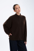 Кардиган жен с высок ворот на молн 4223а yawo Бодиос (52-54 (2XL-3XL), 8 шоколад)