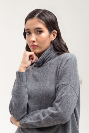 Свитер жен 12072 каш Мунх (3XL-54, 74 серый)