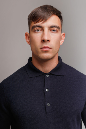 Сорочка муж на пугов KM010140 гоби (S-44, 80 черно-синий)